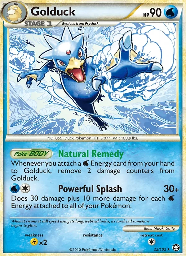 Golduck 22/102 Triumphant Pokémon card