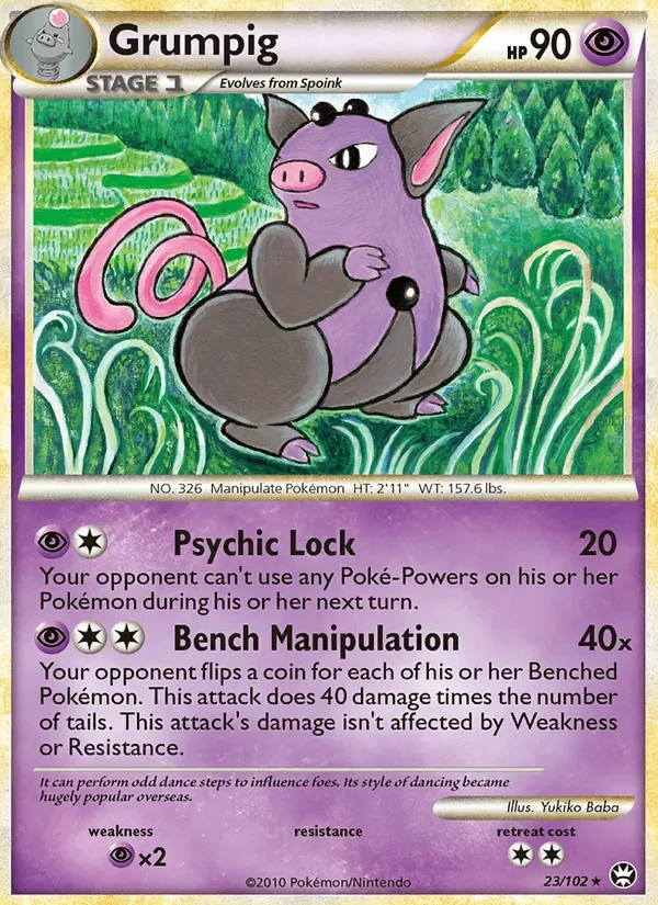Grumpig 23/102 Triumphant Pokémon card