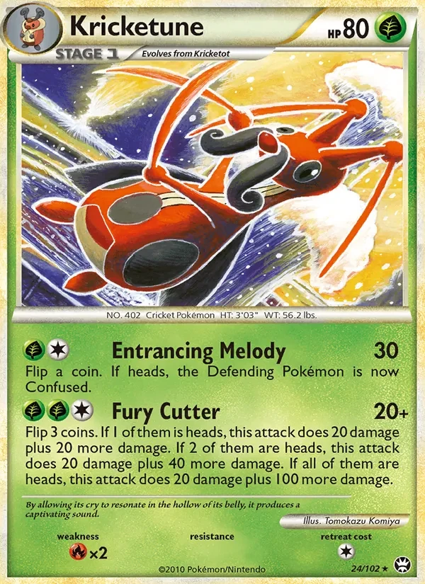 Kricketune 24/102 Triumphant Pokémon card