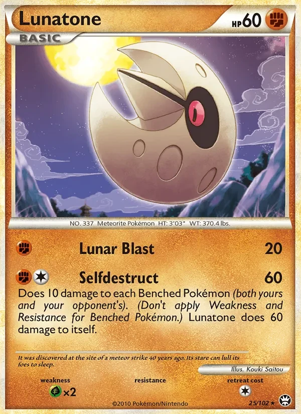 Lunatone 25/102 Triumphant Pokémon card