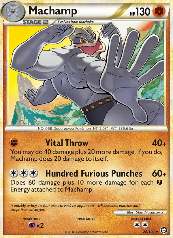 Machamp 26/102 Triumphant Pokémon card