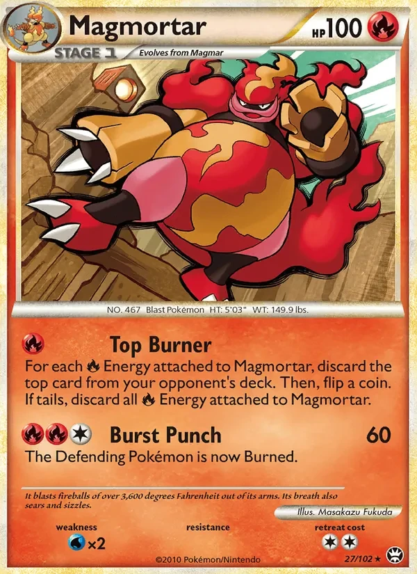 Magmortar 27/102 Triumphant Pokémon card