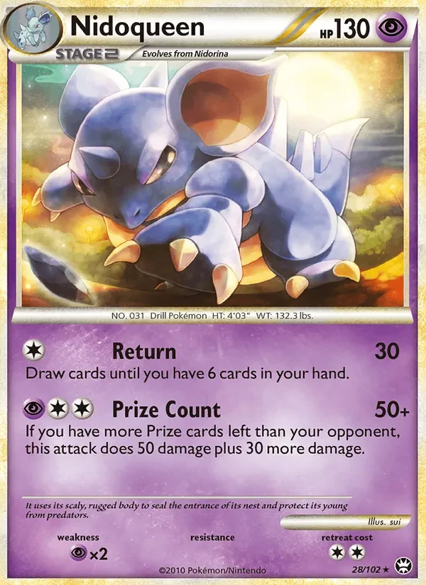 Nidoqueen 28/102 Triumphant Pokémon card