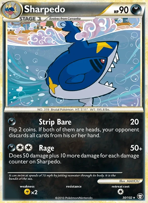 Carte Pokémon Sharpedo 30/102 Triumphant