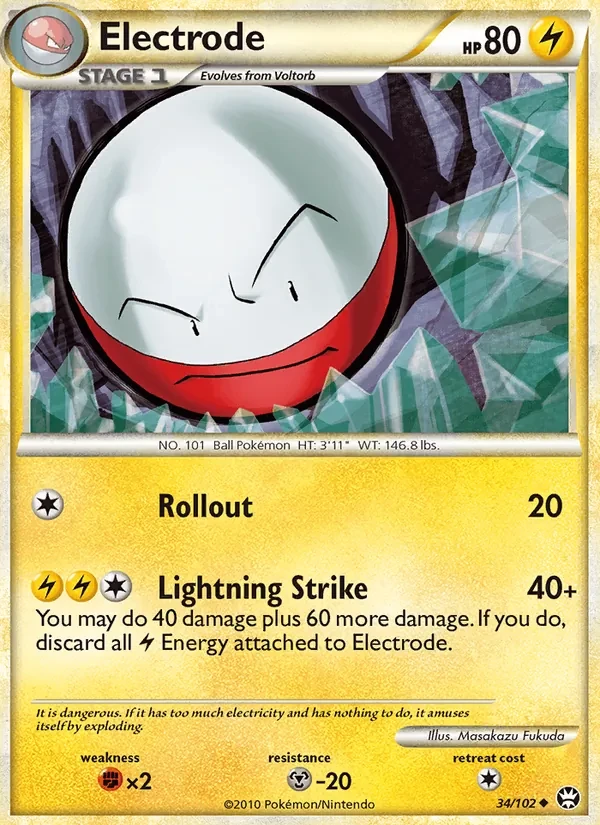 Electrode 34/102 Triumphant Pokémon card