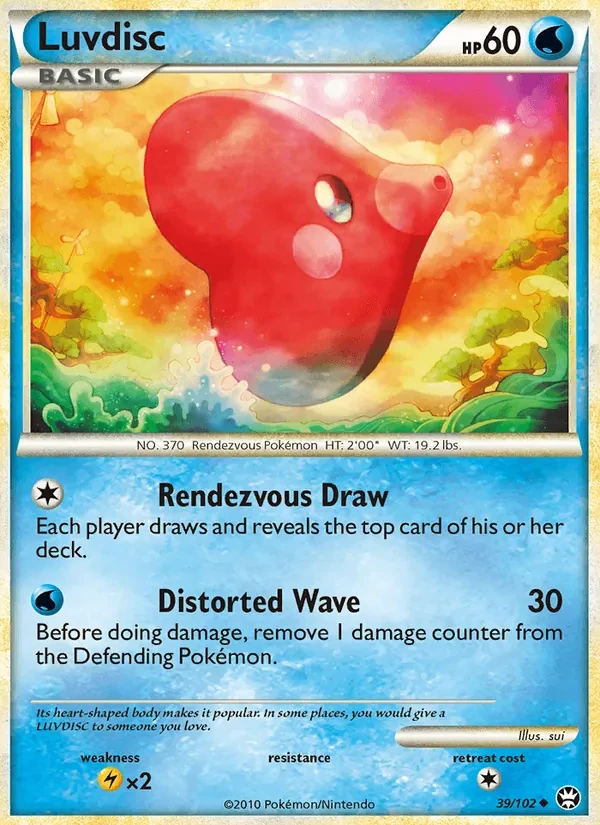 Luvdisc 39/102 Triumphant Pokémon card
