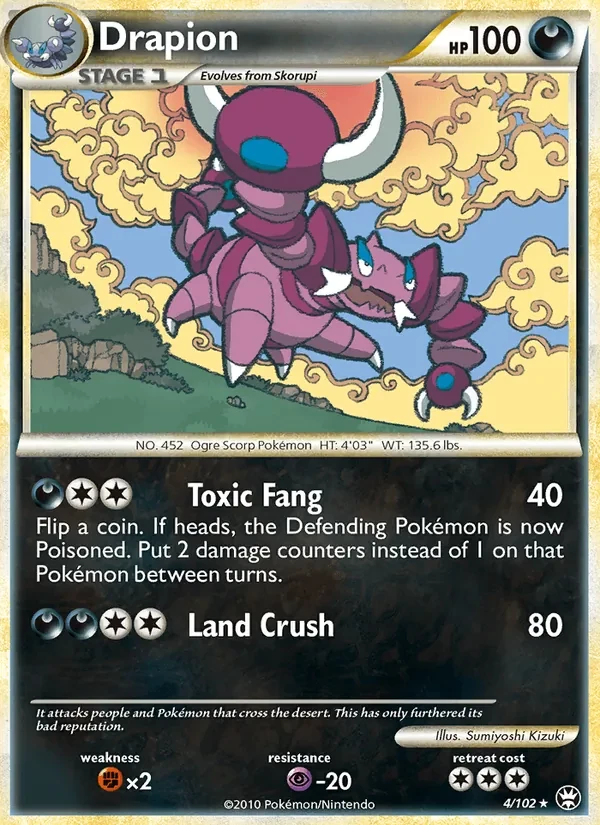 Drapion 4/102 Triumphant Pokémon Karte