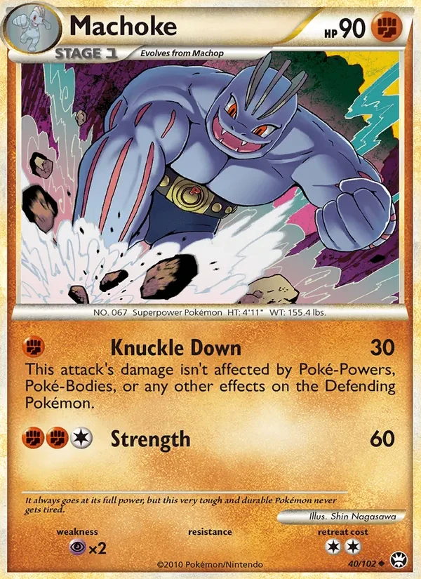 Machoke 40/102 Triumphant Pokémon card