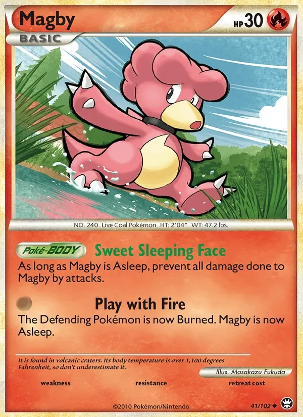 Magby 41/102 Triumphant Pokémon card