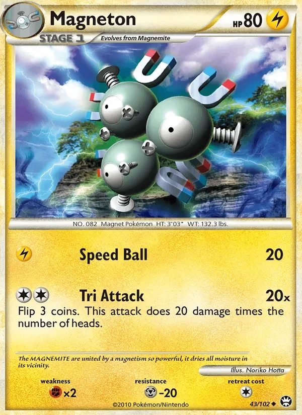 Magneton 43/102 Triumphant Pokémon card