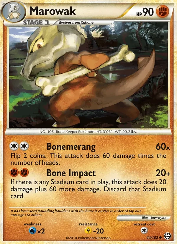 Marowak 44/102 Triumphant Pokémon card