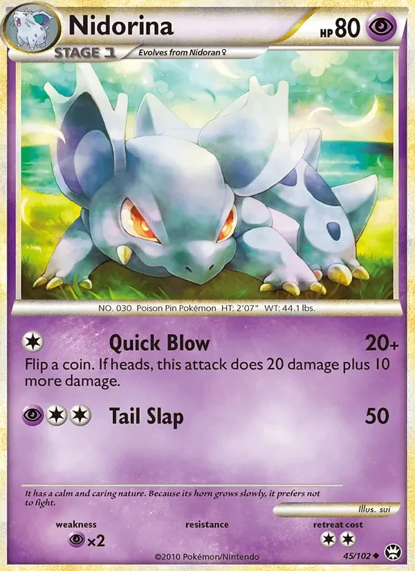 Nidorina 45/102 Triumphant Pokémon card
