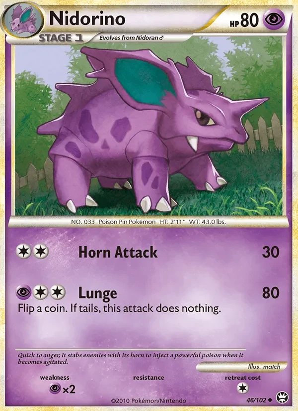 Nidorino 46/102 Triumphant Pokémon card