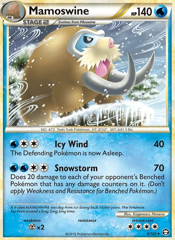 Mamoswine 5/102 Triumphant Pokémon card