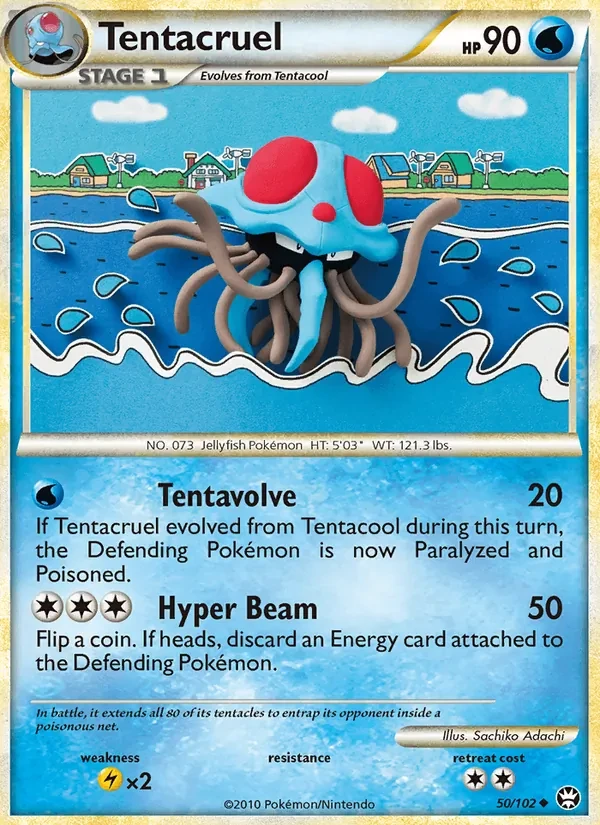 Tentacruel 50/102 Triumphant Pokémon card