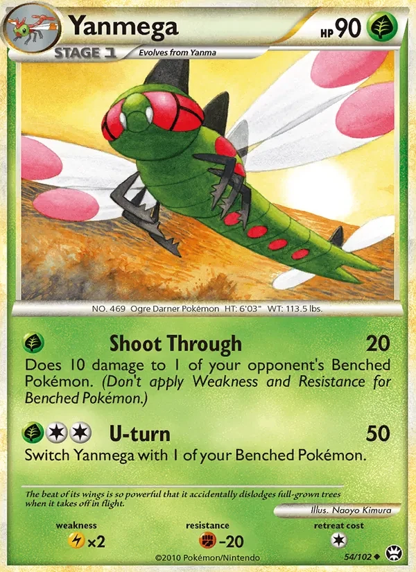 Yanmega 54/102 Triumphant Pokémon card