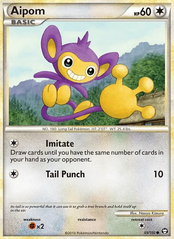 Aipom 55/102 Triumphant Pokémon card