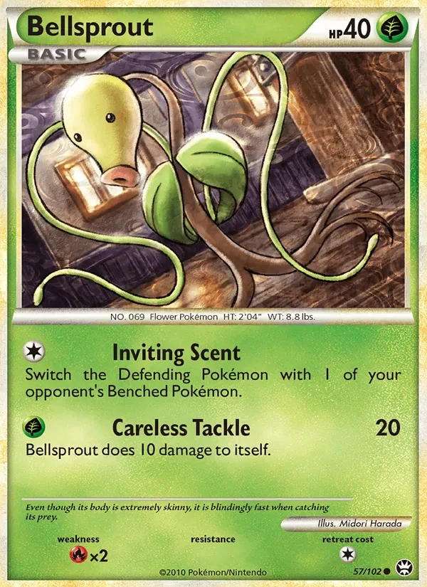 Carta Pokémon Bellsprout 57/102 Triumphant