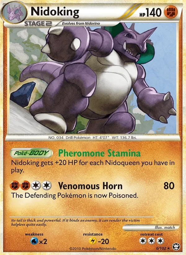 Nidoking 6/102 Triumphant Pokémon card