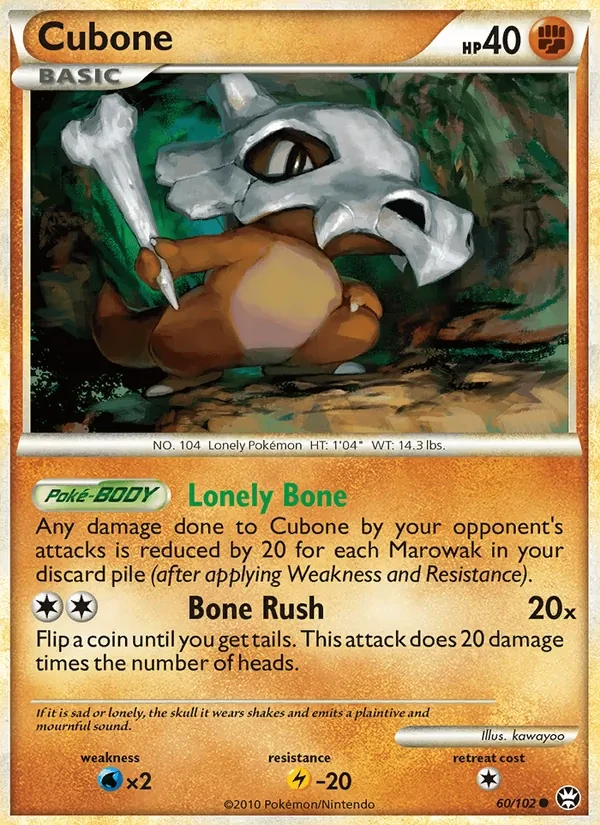 Cubone 60/102 Triumphant Pokémon card