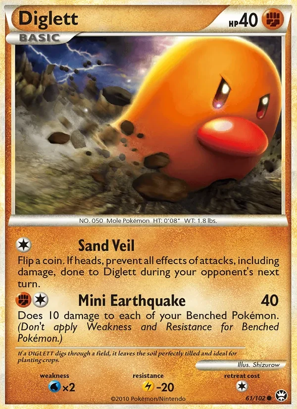 Diglett 61/102 Triumphant Pokémon card