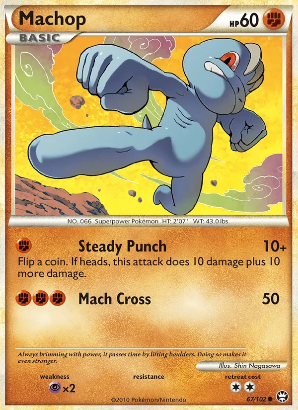 Machop 67/102 Triumphant Pokémon Karte