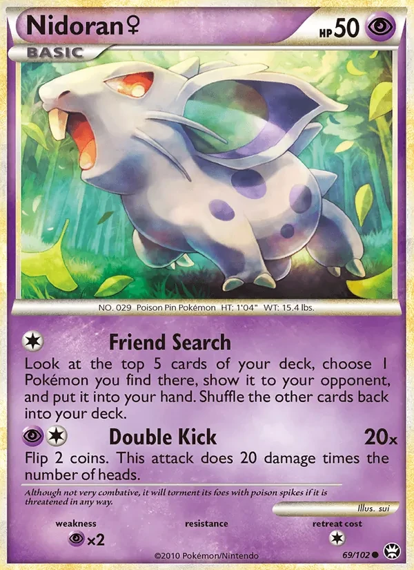 Nidoran ♀ 69/102 Triumphant Pokémon card