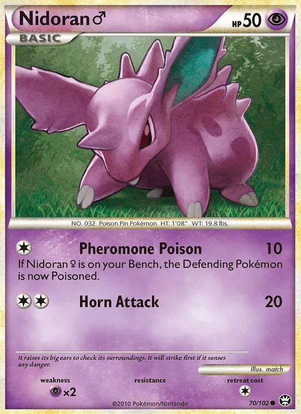 Nidoran ♂ 70/102 Triumphant Pokémon card