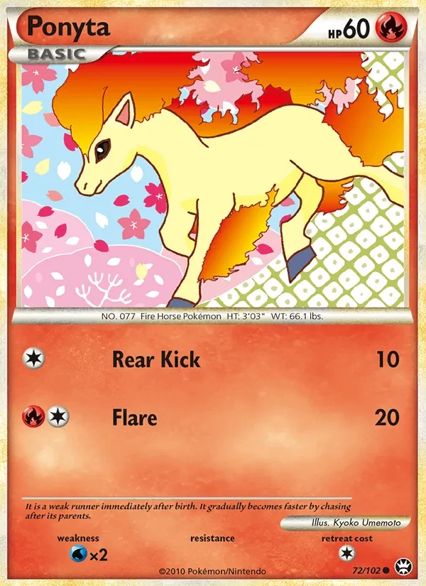 Carta Pokémon Ponyta 72/102 Triumphant