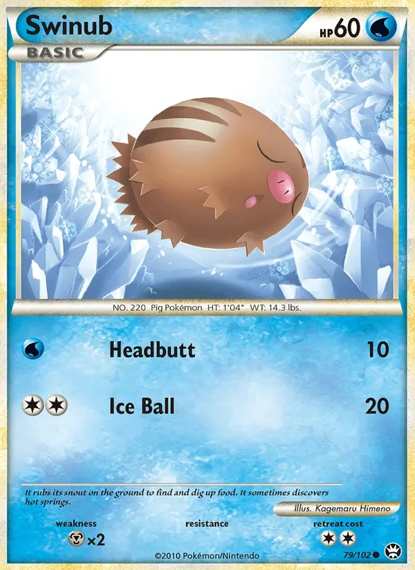 Swinub 79/102 Triumphant Pokémon card