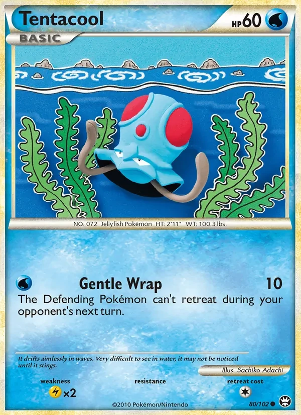 Tentacool 80/102 Triumphant Pokémon card