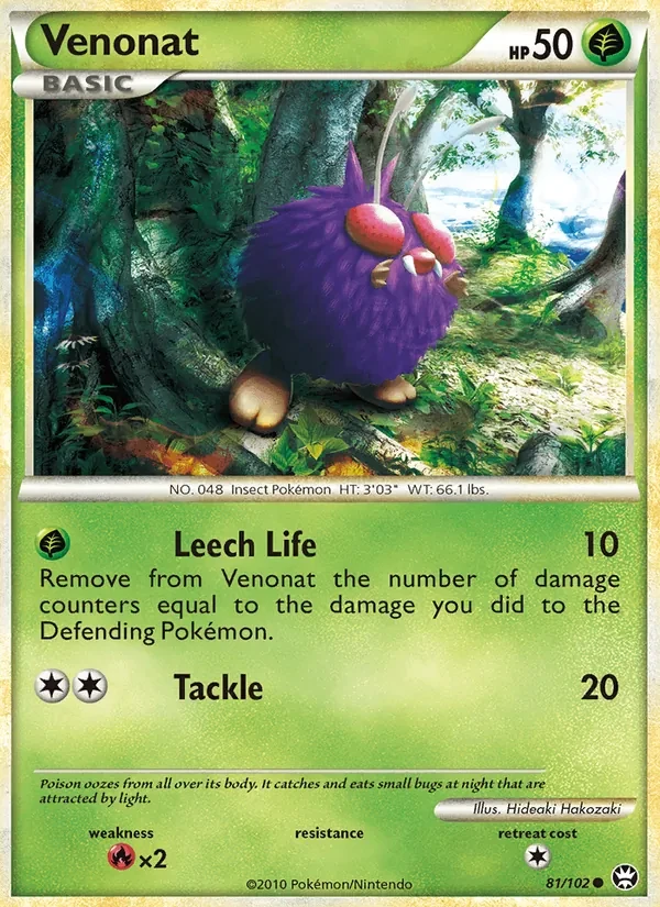 Venonat 81/102 Triumphant Pokémon card