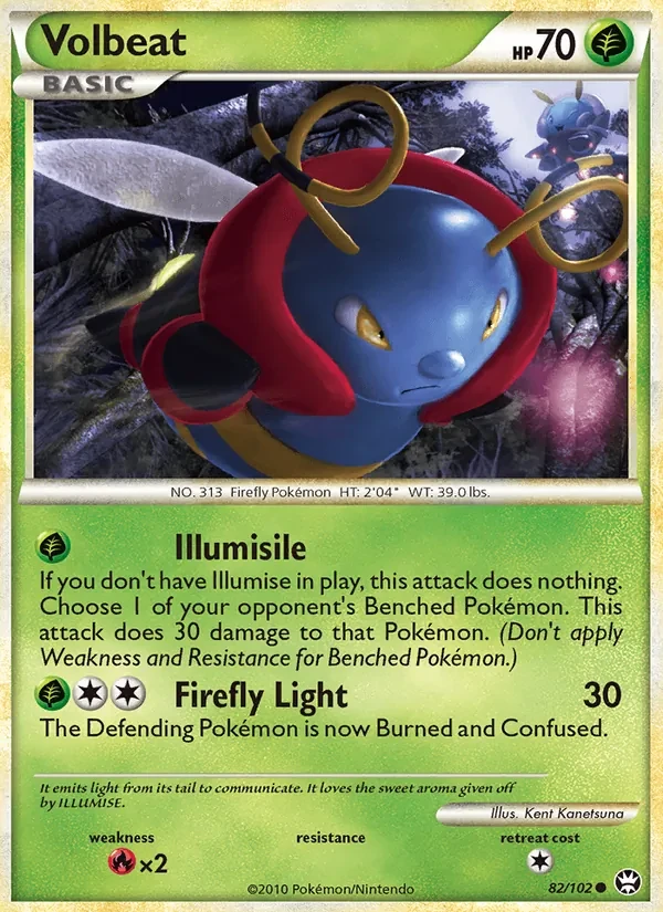 Volbeat 82/102 Triumphant Pokémon card