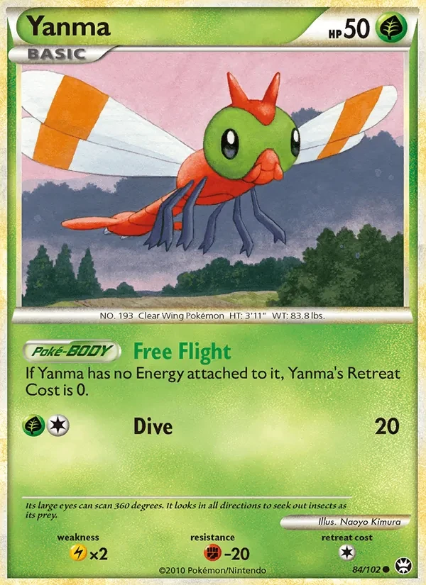 Yanma 84/102 Triumphant Pokémon card
