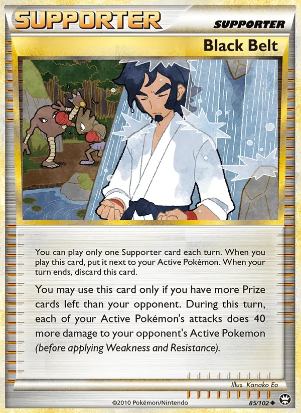 Black Belt 85/102 Triumphant Pokémon card