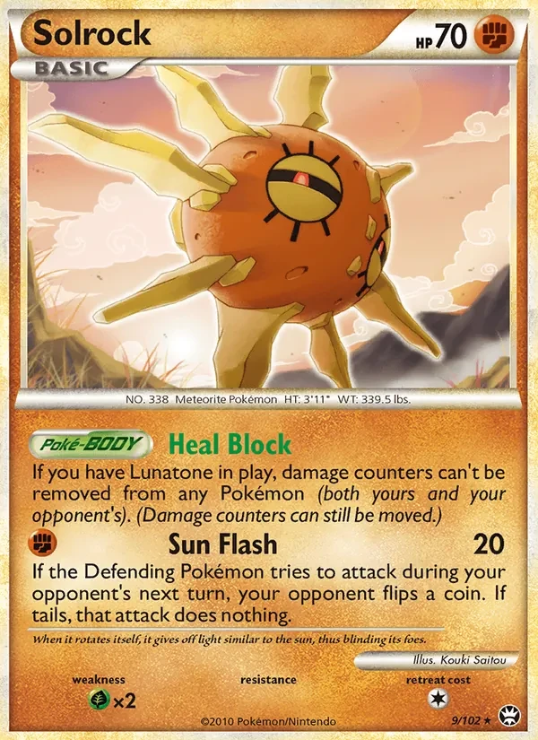 Carta Pokémon Solrock 9/102 Triumphant