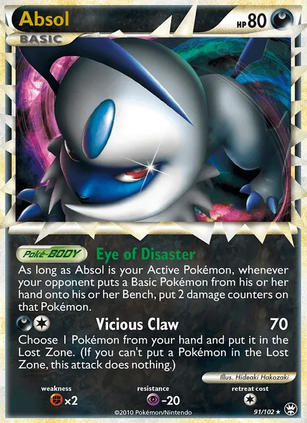 Absol 91/102 Triumphant Pokémon card