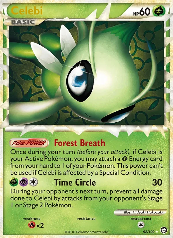 Celebi 92/102 Triumphant Pokémon card