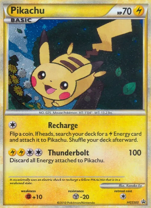 Pikachu HGSS03 HGSS Black Star Promos Pokémon card