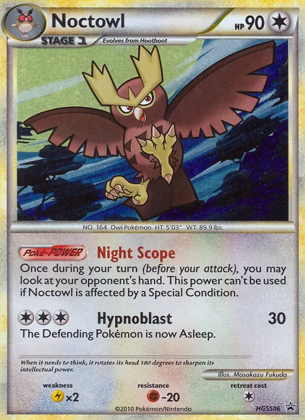 Noctowl HGSS06 HGSS Black Star Promos Pokémon kaart
