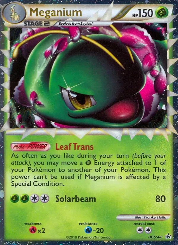 Meganium HGSS08 HGSS Black Star Promos Pokémon kaart