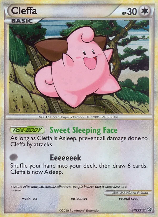 Cleffa HGSS12 HGSS Black Star Promos Pokémon card