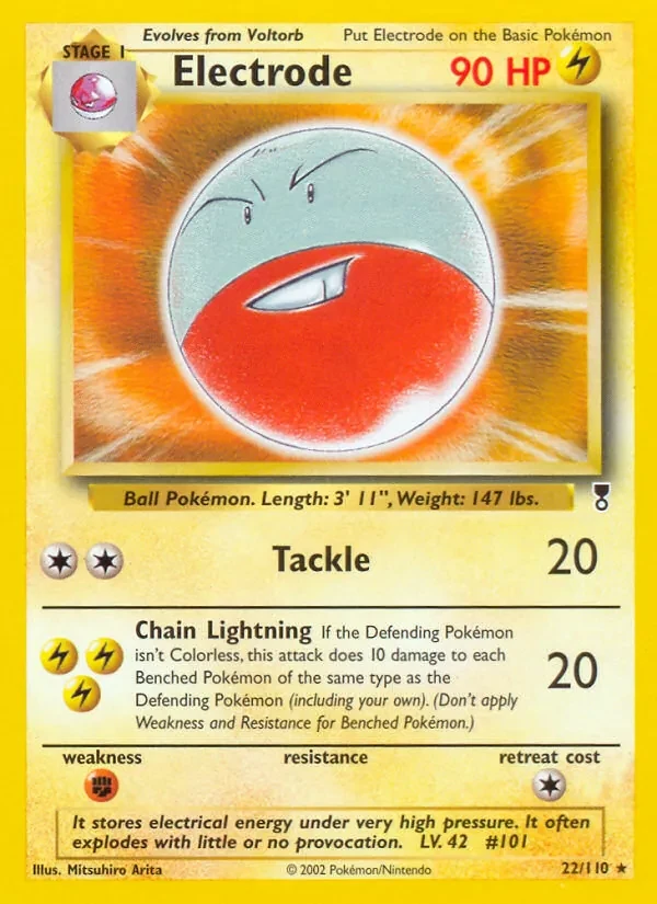 Electrode 22/110 Legendary Collection Pokémon Karte