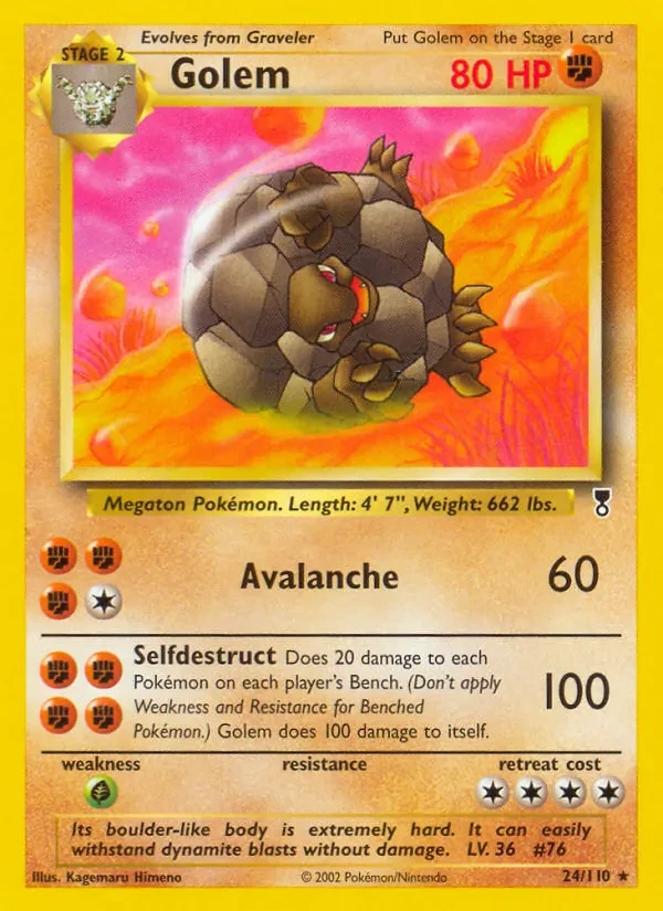 Golem 24/110 Legendary Collection Pokémon card