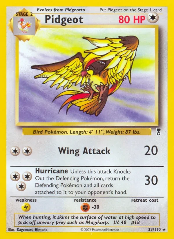 Pidgeot 33/110 Legendary Collection Pokémon card