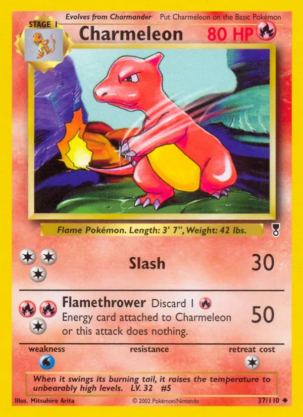 Charmeleon 37/110 Legendary Collection Pokémon card