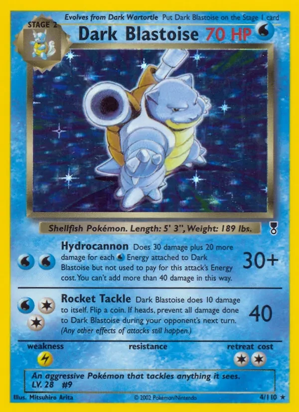 Dark Blastoise 4/110 Legendary Collection Pokémon card