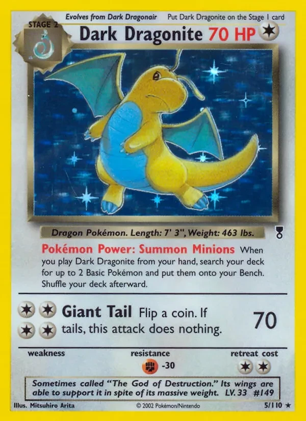 Dark Dragonite 5/110 Legendary Collection Pokémon card