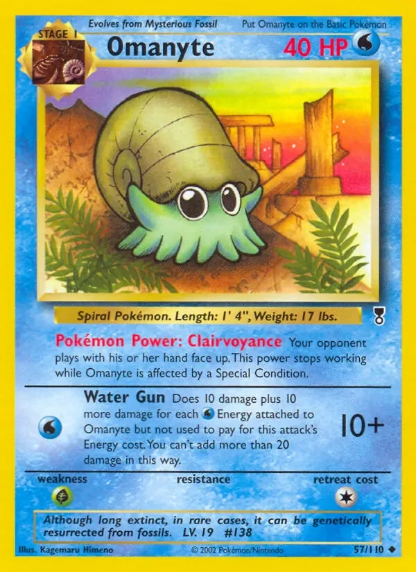Omanyte 57/110 Legendary Collection Pokémon Karte
