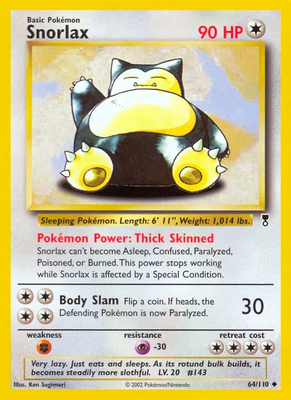 Snorlax 64/110 Legendary Collection Pokémon card
